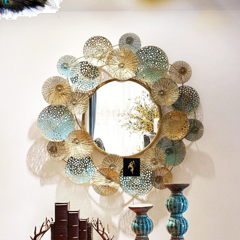 The-Floral-mirror-Metal-Wall-Art-04