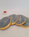 Grey Marble Coasters with golden edges