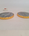 Grey Marble Coasters with golden edges